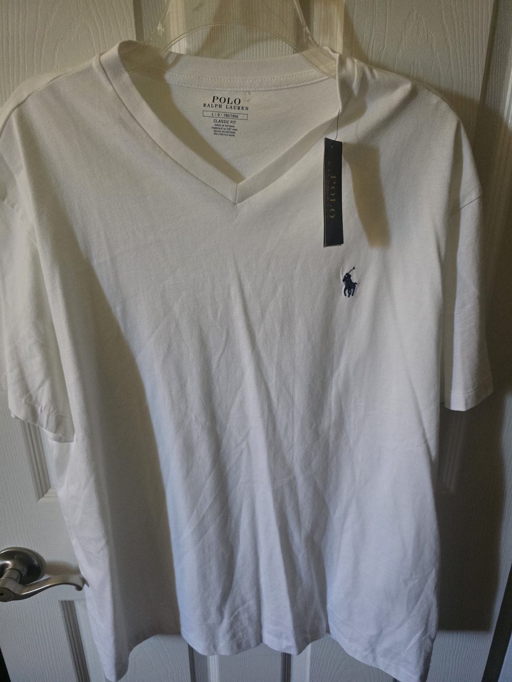 Polo by Ralph Lauren Men's White V-Neck Tee - Picture 5 of 8
